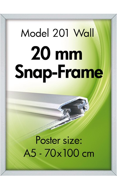 Klapprahmen 20 mm Alu Snap Frame Silber eloxiert 201