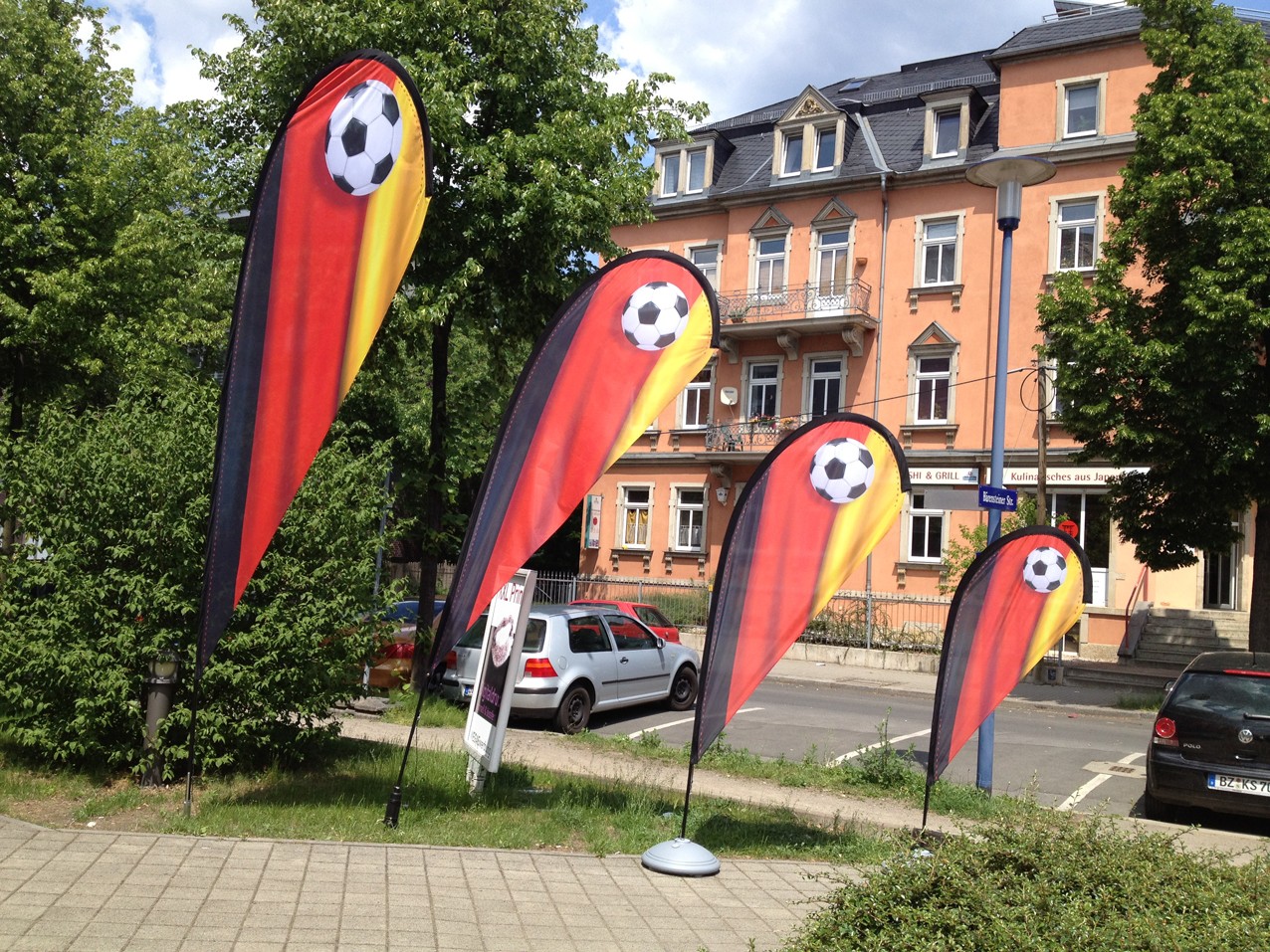 Beachflag Strandflagge Tropfen inkl Druck und Gestell