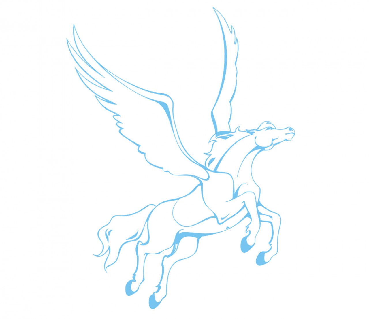 FANTASY Einhorn, Pegasus Wandtattoo