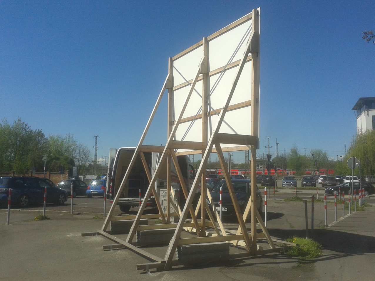 Bauschild Holz Binder für GESTELL ZUBEHÖR