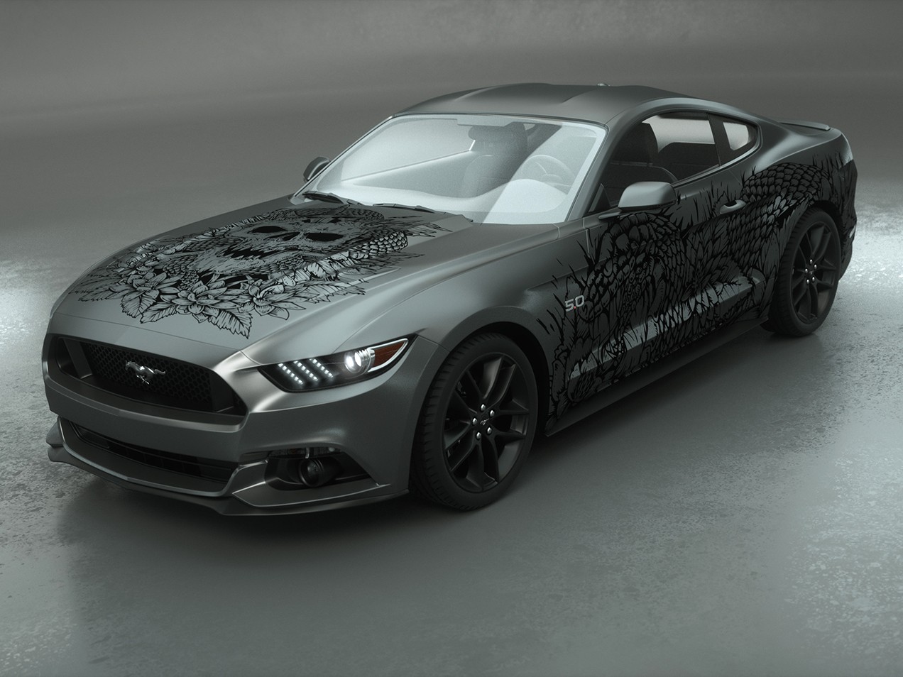 Darkness of the soul graphit Car Wrap DRUCK & KLEBEN