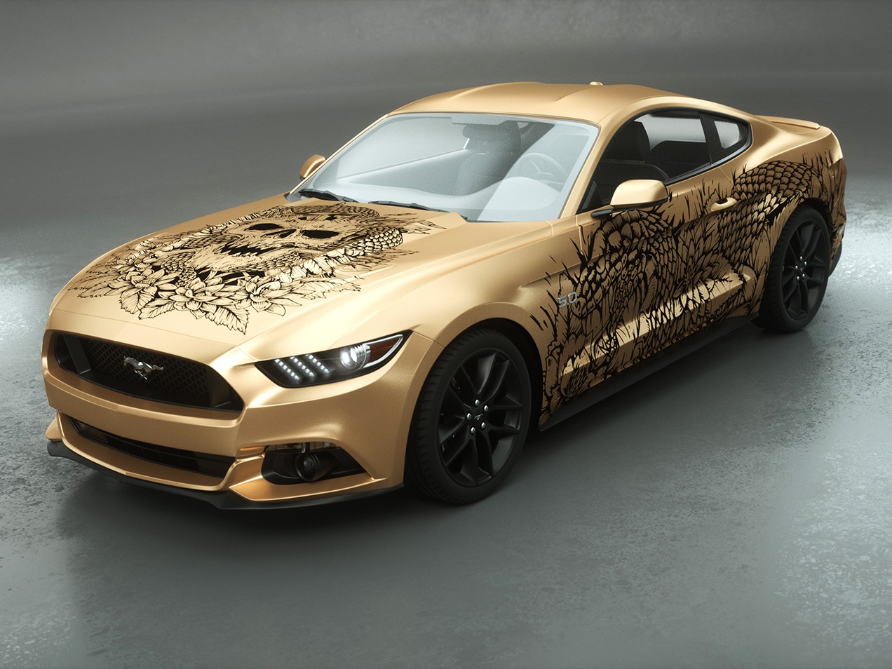 Darkness of the soul gold Car Wrap DRUCK & KLEBEN