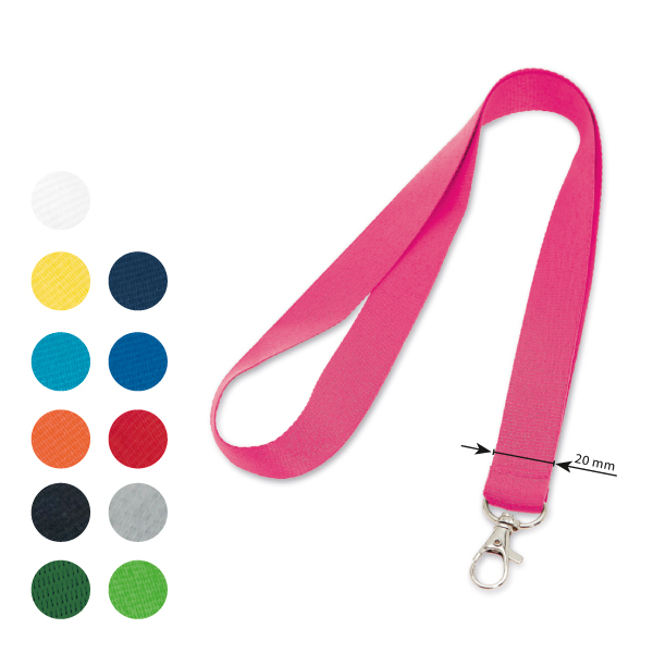 Schlüsselband Lanyard 20 mm Color, 1 farbig bedruckt