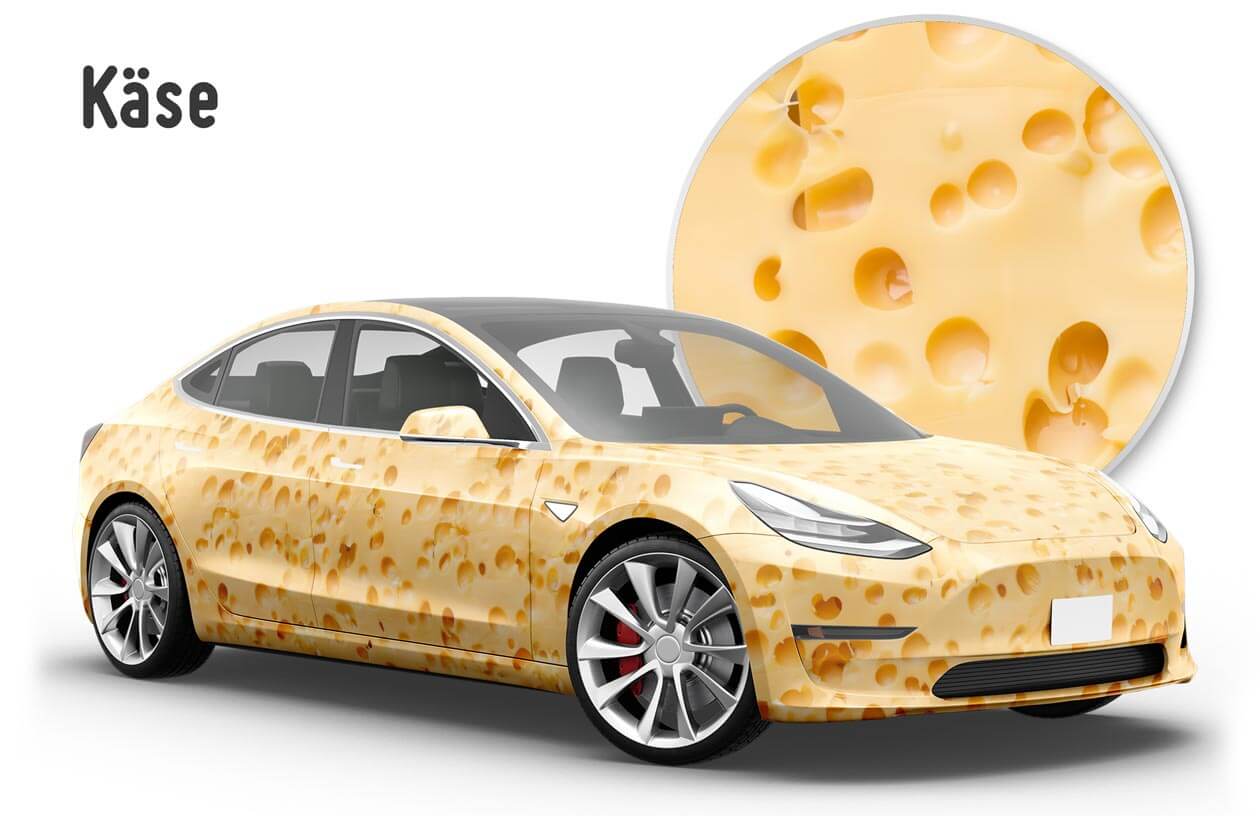 NAHRUNG SCHWEIZER KÄSE 3-D Effekt Motivdruck Autofolie Car Wrapping