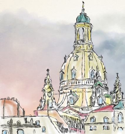 Frauenkirche Dresden Kunstdruck B02