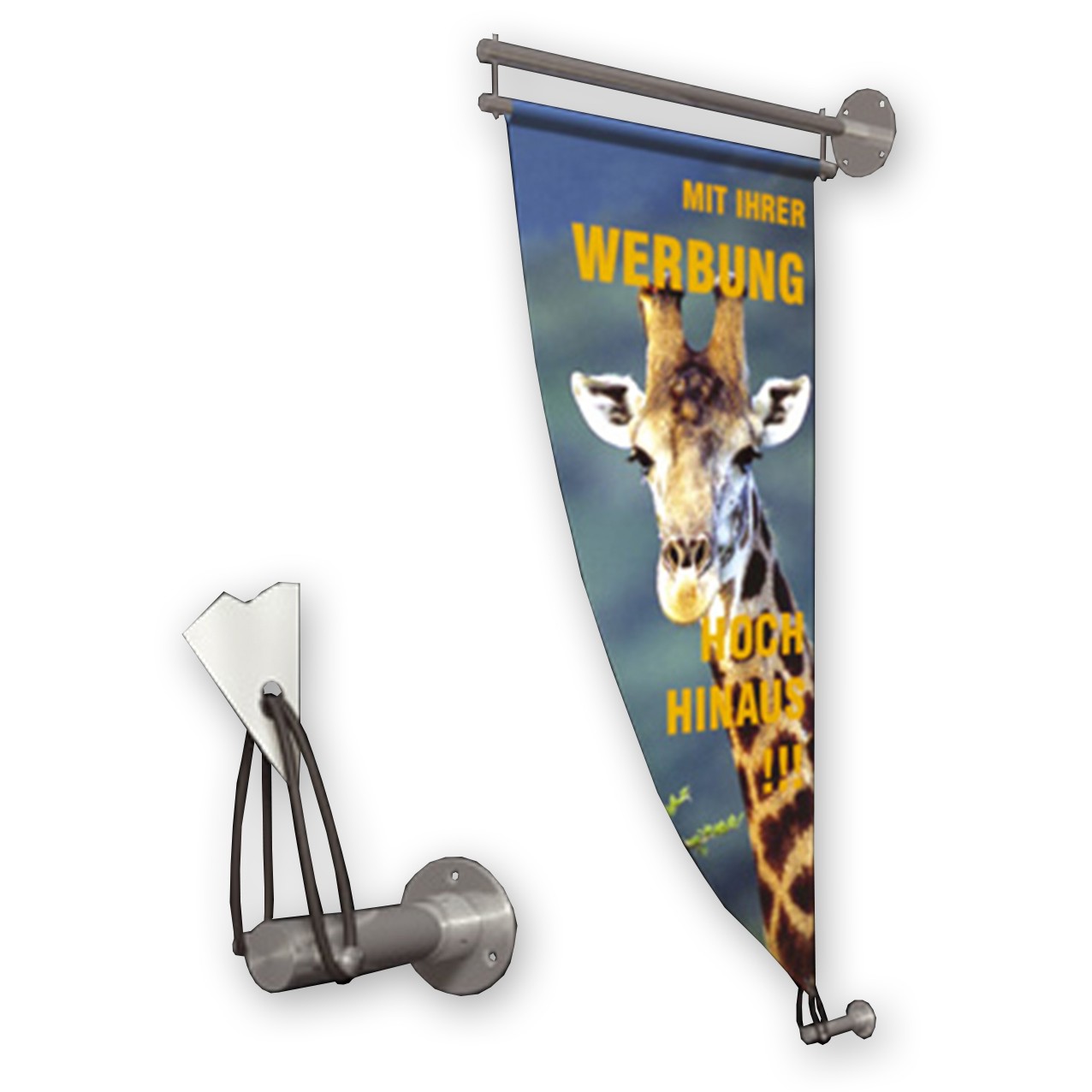 Bannerhalter Ausleger Edelstahl Dreieck