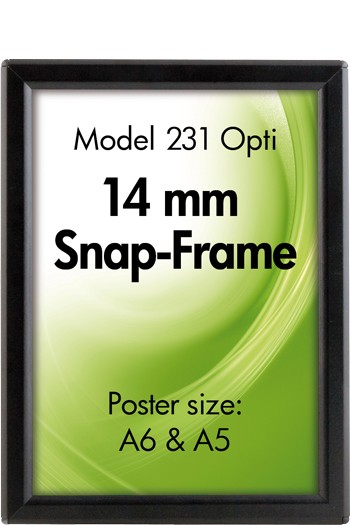 Klapprahmen 14mm Alu schwarz Snap Frame Bilderrahmen 231