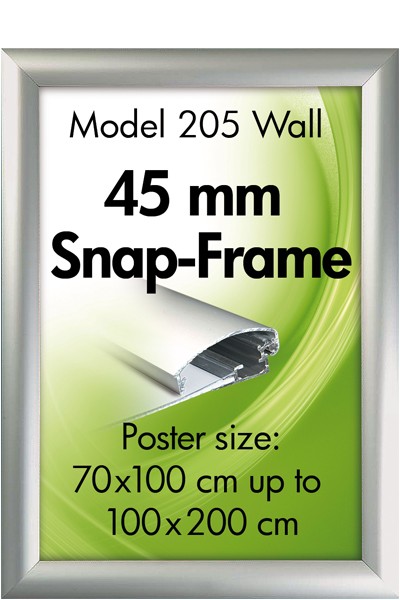 Klapprahmen 45 mm Alu Snap Frame Silber eloxiert 205