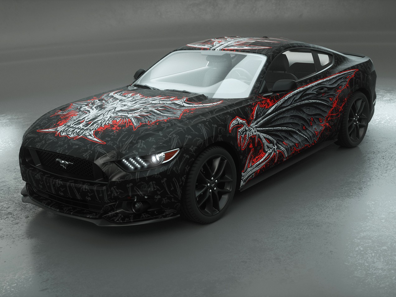 Bone dragon Car Wrap DRUCK & KLEBEN