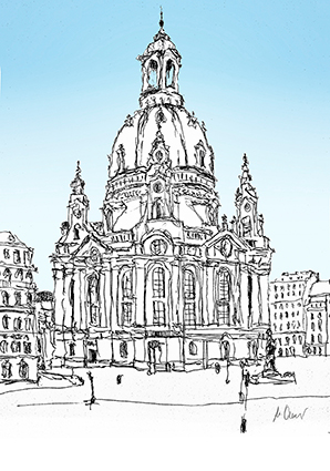 Frauenkirche Dresden Kunstdruck S17