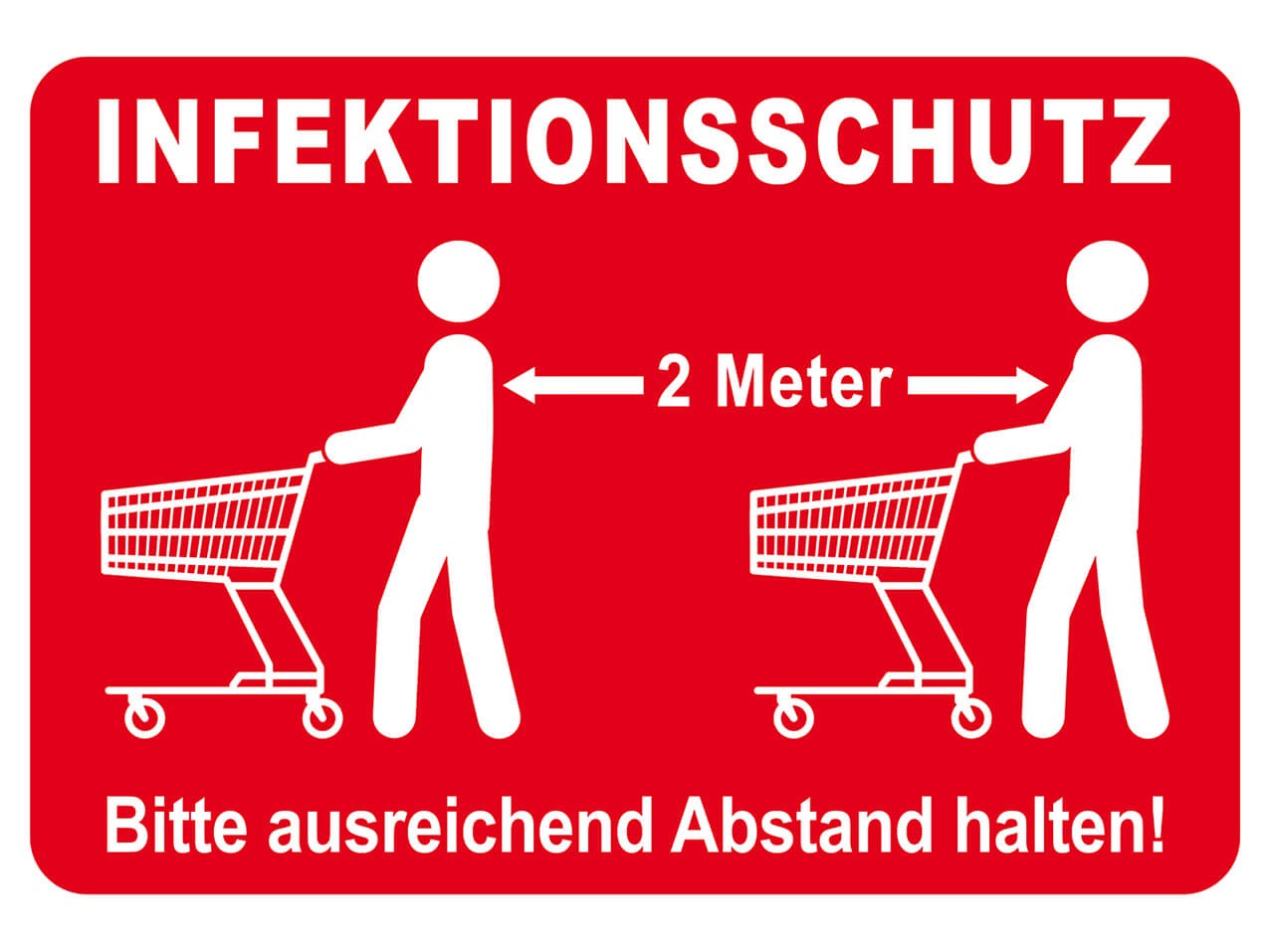 Aufkleber Bitte Abstand halten