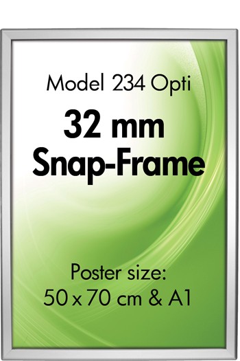 Klapprahmen 32mm Alu silber Snap Frame Bilderrahmen 234