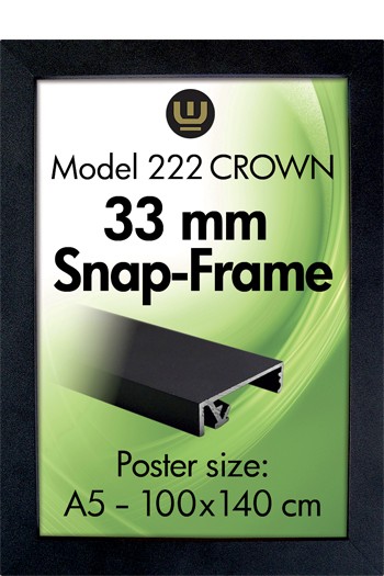 Klapprahmen 33mm Alu schwarz KRONE Snap Frame Bilderrahmen 222