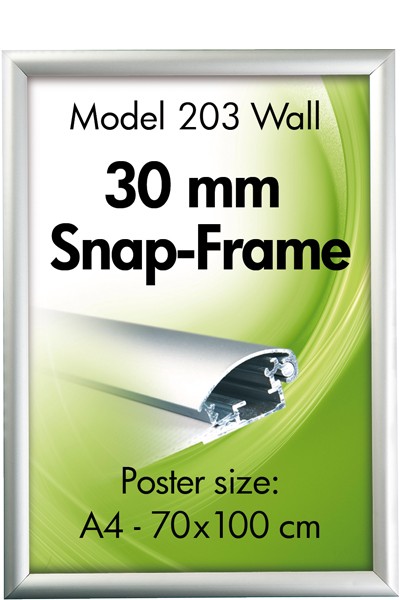 Klapprahmen 30 mm Alu Snap Frame Silber eloxiert 203