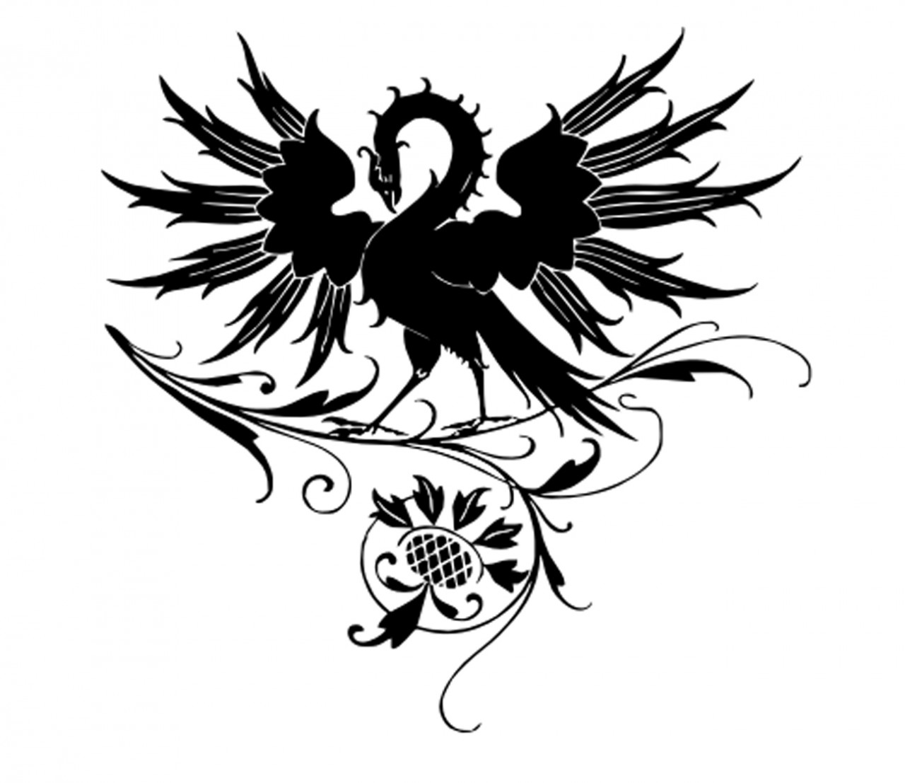 Wandtattoo Drachen Romantik