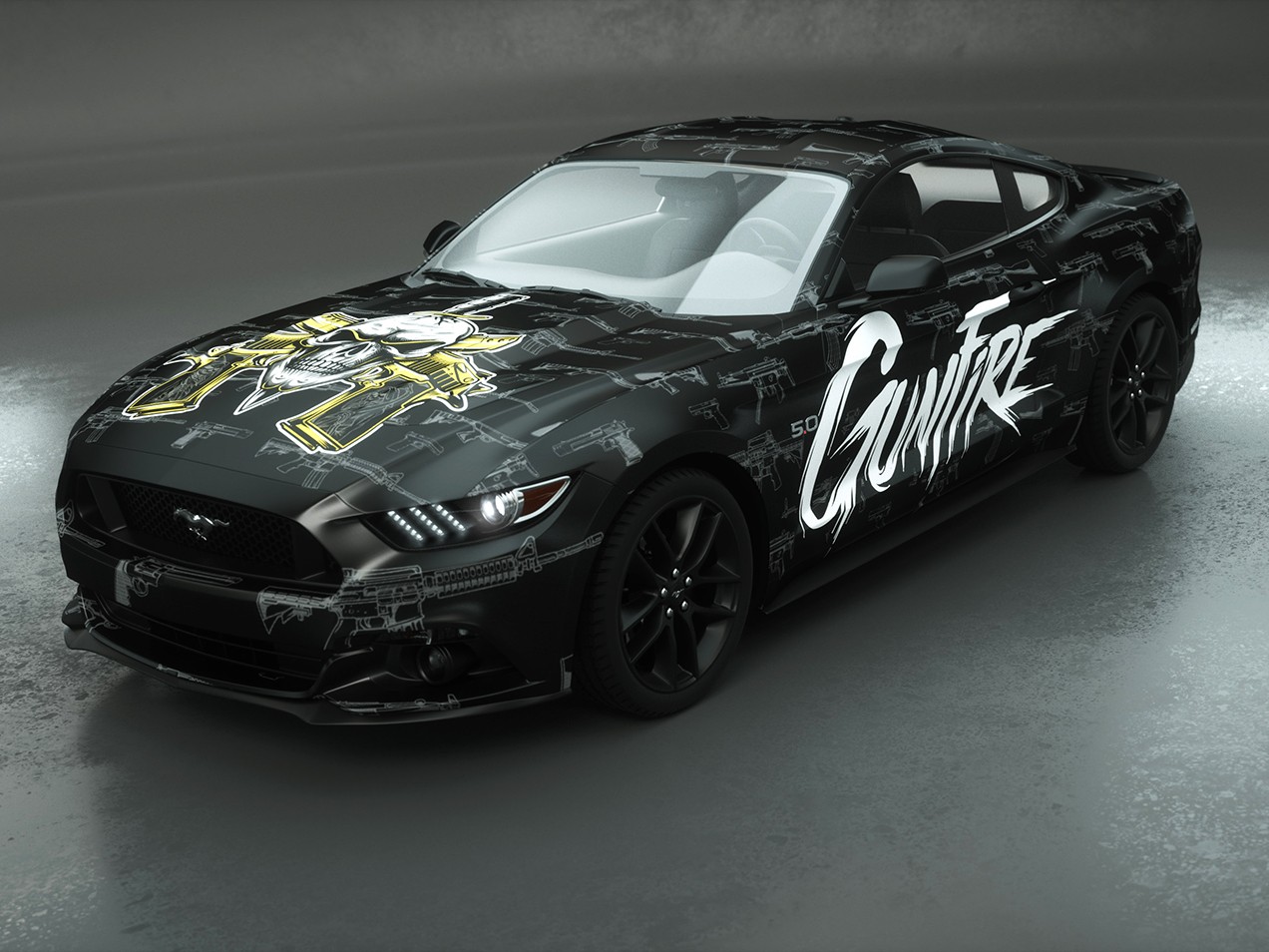 Gunfire Car Wrap DRUCK & KLEBEN