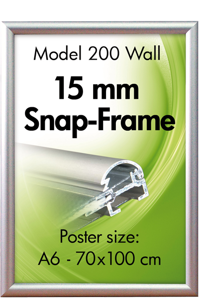 Klapprahmen 15 mm Alu Snap Frame Silber eloxiert 200