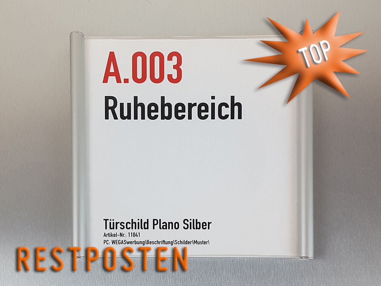 Türschild PLANO mit Rundrohr Design 10% RABATT PREIS