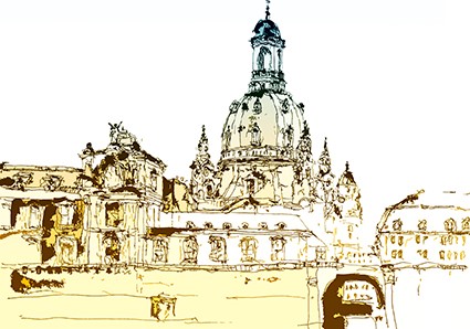 Frauenkirche Dresden Kunstdruck S24