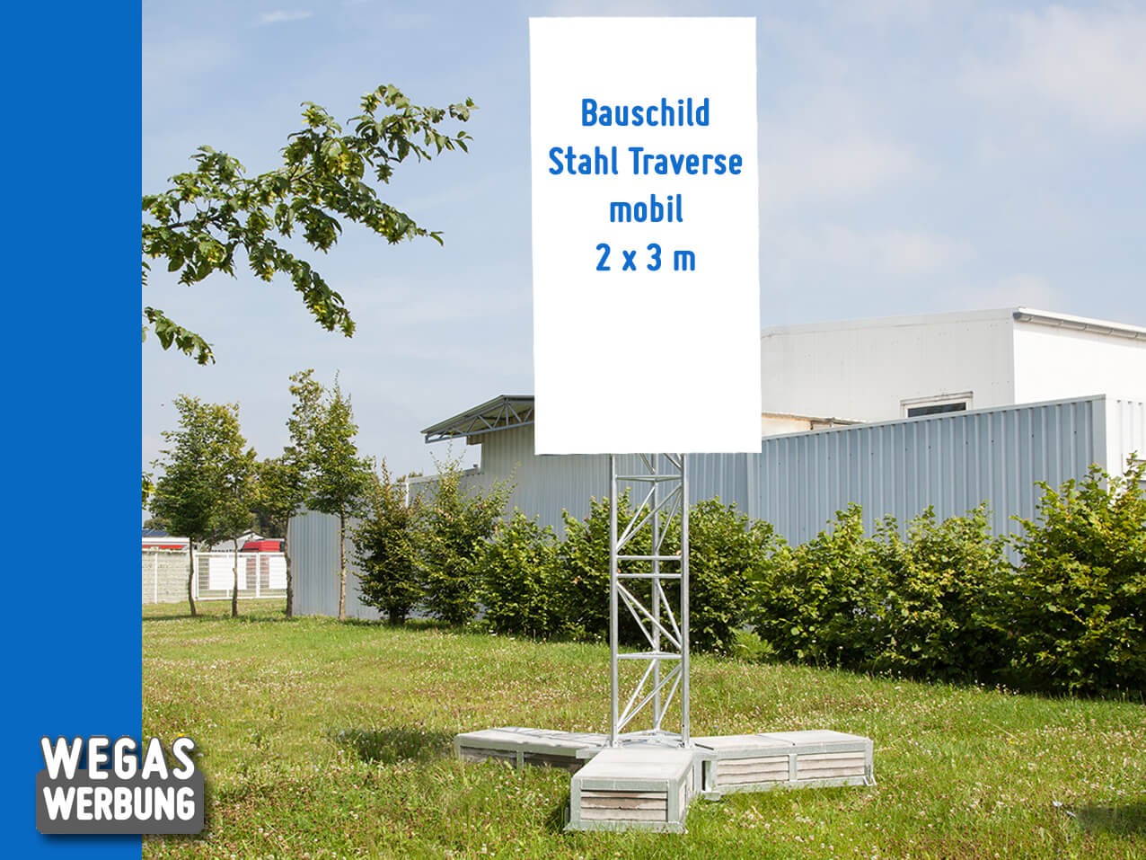 Bauschild Stahl 2 x 3 m MIETEN