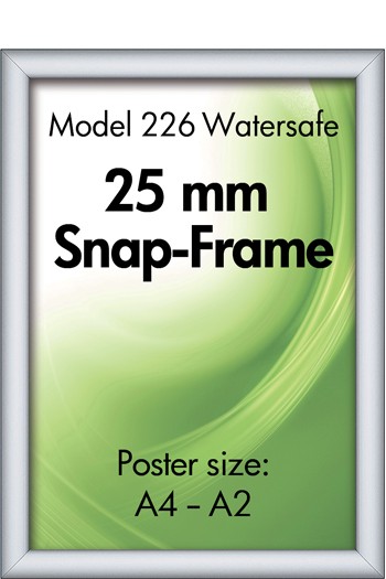 Klapprahmen 25mm Alu silber Snap Frame Aussen wasserdicht 226