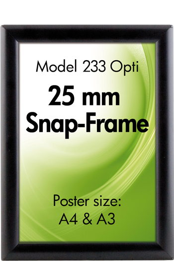 Klapprahmen 25mm Alu schwarz Snap Frame Bilderrahmen 233