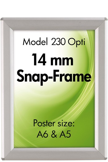 Klapprahmen 14mm Alu silber Snap Frame Bilderrahmen 230