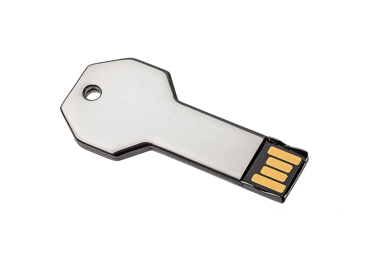 USB-Stick im Schlüsselformat (Chrom)