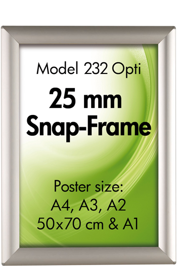 Klapprahmen 25mm 10% RABATT Alu silber Snap Frame Bilderrahmen 232