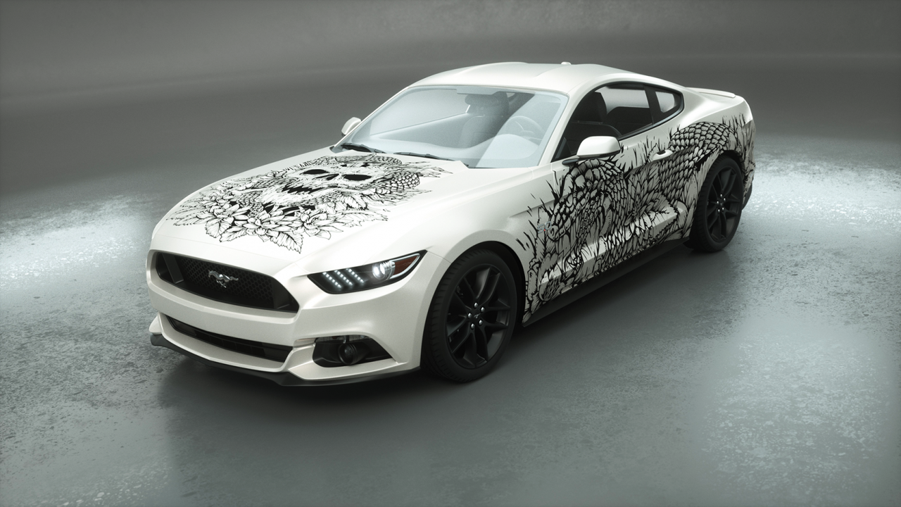 Darkness of the soul white Car Wrap DRUCK & KLEBEN