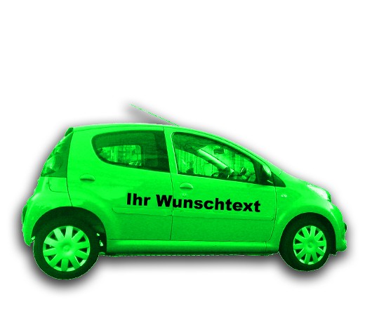 Auto WUNSCHTEXT ZEILE Domain Aufkleber