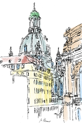 Frauenkirche Dresden Kunstdruck B06