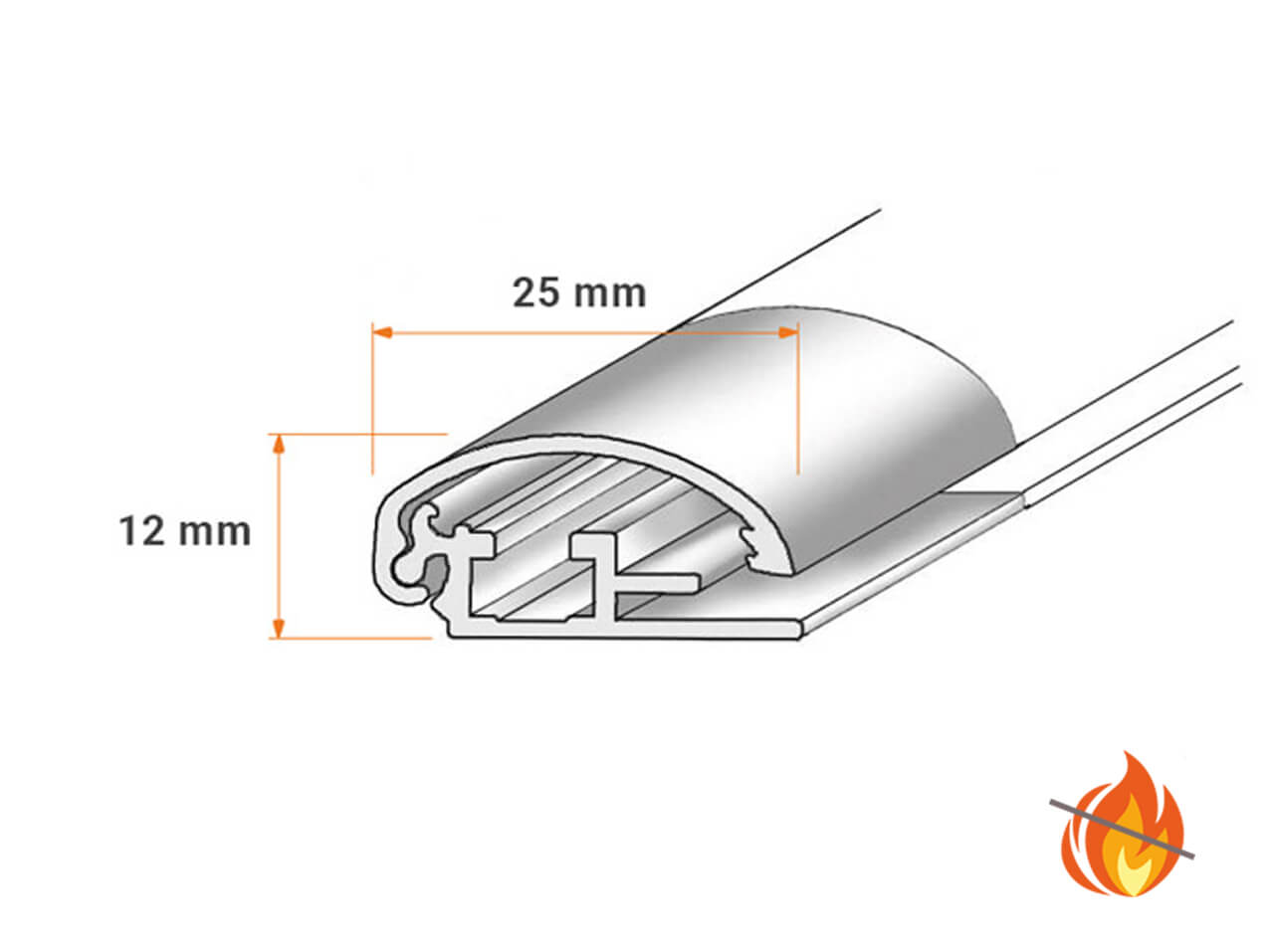 Brandschutz-Bilderrahmen-Feuer-605-Profil-25mm-Sicherheitsrahmen