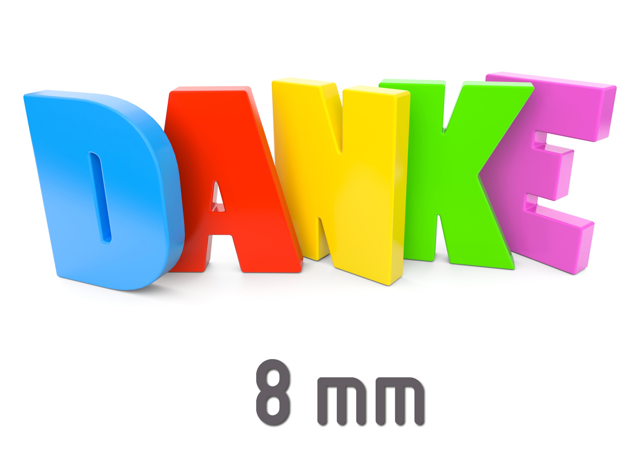3D Buchstaben aus PVC 8mm