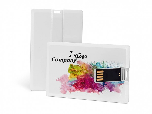 USB-Stick im Kartenformat (Kunststoff) mit 4-Farb-Druck