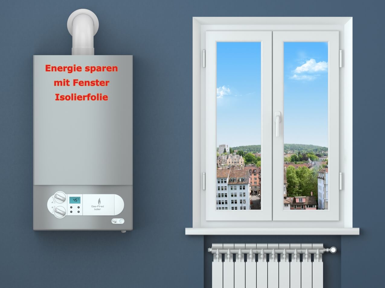 GARDINIA Fensterfolie, Wärmedämmung, Energie sparen, Spiegelfolie