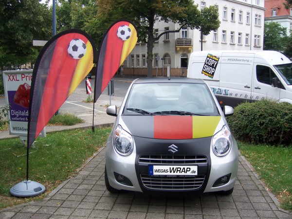 Folierungsset Deutschland Flagge für das Autodach